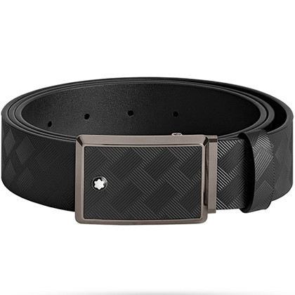 Ремень из кожи черного цвета 35мм